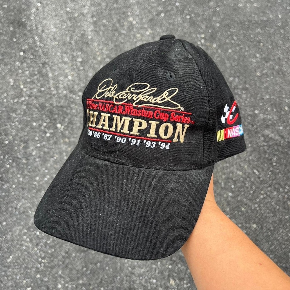 1990s AOP Dale Earnhardt championship vintage Nascar graphic SnapBack hat